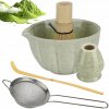 KOMPLETNÁ SADA NA MATCHA: BAMBUSOVÁ METLIČKA, MISKA S VÝLEVKOU