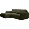 Rohová rozkladacia sedačka Lossa - zelená Strana: Ľavá