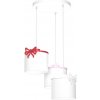 Luminex Detský luster na lanku SWEET 3xE27/15W/230V biela/ružová/červená/mašľa LU9439A + záruka 3 roky zadarmo + záruka 3 roky zadarmo