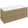 Sapho EZARA dvojumývadlová skrinka 120x55x46cm, dub cuneo EZ121-2525