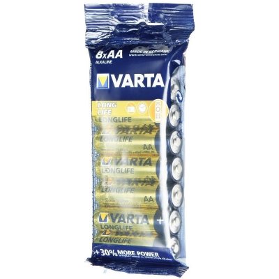 VARTA alkalická batéria Longlife R6/AA - 8ks