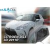 Deflektory - protiprievanové plexi Citroen DS3 3D od 2010
