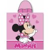 MLC · Dievčenské plážové pončo - osuška s kapucňou Minnie Mouse so srdiečkami - 100% bavlnené froté s gramážou 320 g/m² - 55 × 110 cm