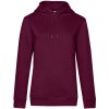 B&C Dámska mikina pre hlavu WW02Q Dark Cherry M