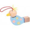 Bigjigs Toys dřevěná píšťalka ptáček modrá