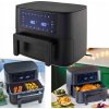 Beztuková fritéza 2v1, 9 litrov, 2600 W LED, 10 programov na rozdelenie komôr