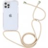 AppleKing transparentný kryt so šnúrkou pre iPhone 15 Pro - zlatý - možnosť vrátiť tovar ZADARMO do 30tich dní