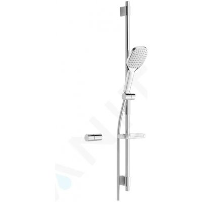 HANSA Activejet Set sprchovej hlavice, 1 prúd, tyče a hadice, biela/chróm