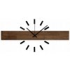 Nástenné hodiny z dreva Minimalist - čierne ručičky, 80 cm