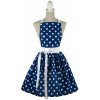 Šatová kuchynská zástera Retro blue long
