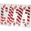 Dekorácia MagicHome Vianoce, Vianočná lízanka, bielo-červená, 12,5 cm, bal 6ks