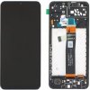 Samsung Galaxy A04s - LCD displej + Dotykové sklo a Rám Originál Farba: Čierna