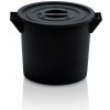 Plastová kónická nádoba s vekom , 35 l čierna