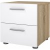 Falco Trade Nočný stolík Pedro II, dub sonoma / biely lesk
