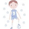 Bayo Samolepka na stenu Futbalista, modrá