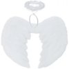 Biele anjelské krídla 2 kusy – 45 x 25 cm + svätozár
