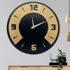 Drevené nástenné hodiny - Noir Wood Vyberte si rozmer výrobku:: 60x60, Vybrať dekor:: Orech