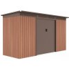 Záhradný domček G21 GRAH 483 - 340 x 142 cm, hnedý + DARČEK Prosperplast WOODEBOX antracit 140L