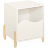 NOČNÝ STOLÍK PRE DETI MDF BIELY 35,5 X 40 X 33 CM SO ZÁSUVKOU