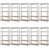 Fistar !!! Akčný balíček: 10x Regál 2000x1200x400 mm kovový zinkovaný 5-policový, nosnosť 875 kg