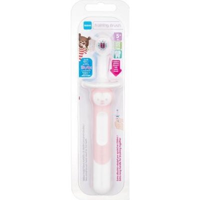 MAM Baby´s Brush Training Brush 5m+ Pink kartáček pro čištění prvních zoubků