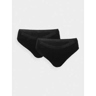 4F PANTIES F017 (2pack) Dámske nohavičky 4FWSS24UPTSF017 DEEP BLACK