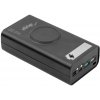 Powerbanka AK-BC-05 12x Li-Ion 18650 Bezdrátová nabíječka QIQC4+ PD 22,5 W