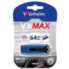 USB flash disk V3 MAX, modrá-čierna, 64GB, USB 3.0, 175/80MB/sec, VERBATIM