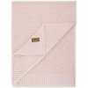 MoMi Detská pletená deka Hug Ružová