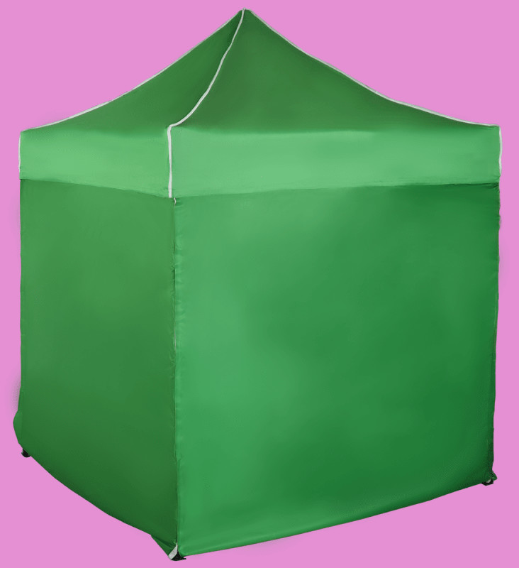 Expodom Párty stan 2x2m oceľový, Zelená, 4 bočné plachty