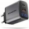 AXAGON ACU-PQ67D GaN nabíjačka do siete 67W, USB-A+USB-C, PD3.0/PPS/QC4+/SFC2.0/Apple, LCD display ACU-PQ67D