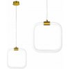 Toolight Toolight, závesné LED svietidlo 20x20cm, 9W, 3000K, LHJ057-CP1, biela-zlatá matná, OSW-60030
