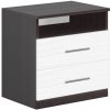VerDesign, STANA nočný stolík, biele drevo-wenge LTD