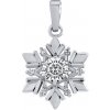 Silvego Strieborný prívesok snehová vločka so Swarovski® Zirconia JJJP0811