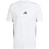 Pánske tričko adidas Essentials 3-Stripes Single Jersey biele JE6388 L