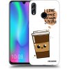 Picasee silikónový čierny obal pre Honor 10 Lite - Cute coffee