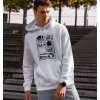 Bullshirt.sk Pánska mikina Eat Sleep Code Repeat Biela
