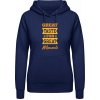 AWDis Hoodie Mikina - Dizajn - Great Taste for Great Moments - Oxfordská modrá - S - Dámske