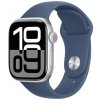 Apple Watch Series 10 42 mm Cellular strieborný hliník s denimovým športovým remienkom M/L MWX43QC/A