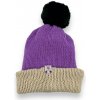Dievčenská ručne vyrobená zimná čiapka fialovej farby Fialová