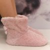 Ružové plyšové papuče s mašličkou Cozy Pink