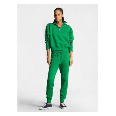 Polo Ralph Lauren teplákové nohavice Mari 211839386031 relaxed fit zelená