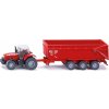 Siku Farmer 1844 Traktor Massey Ferguson s vlečkou 1:87