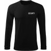 Tričko SECURITY s dlhým rukávom, biela potlač - čierne