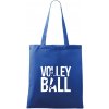 Volleyball nápis - Taška bavlnená - 42 x 38 cm ( Kráľovská modrá )