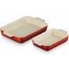Pečiace formy Le Creuset obdĺžnikové višňové 2 ks