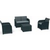 KETER ROSALIE SET WITH STORAGE TABLE antracit/sivá (249585) - set záhradného nábytku