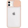 SES Silikonový ochranný obal s posuvným krytem na fotoaparát pre Apple iPhone 14 Pro Max - telovy 11631