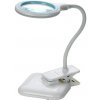 Lampa s lupou stolná guľatá malá 3+12diop. LED (36x) USB 5V, 2W