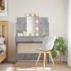 vidaXL Toaletný stolík s LED svetlami betónovo sivý 96x40x142 cm 837895